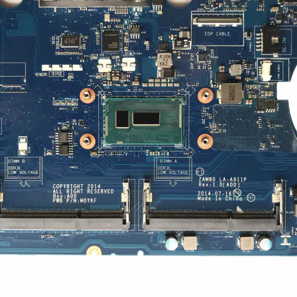 Dell Latitude E5550 ZAM80 LA-A911P Rev:1.0 I7-5600Uマザーボード