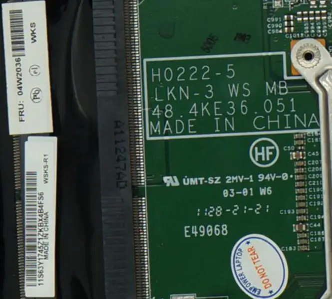 Lenovo W520 T520 T520i PN:04W2036マザーボード