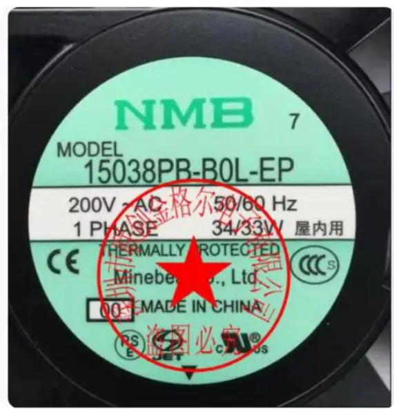 NMB 15038PB-B0L-EP 15038PB-B0L-EP-00 ファン 200V 34/33W