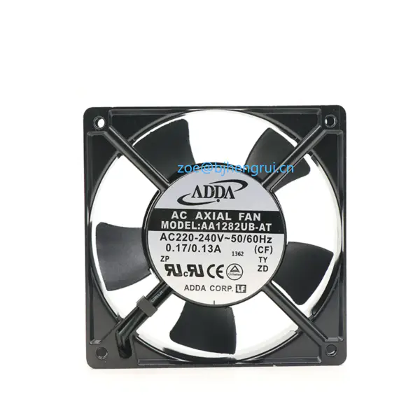 ADDA AA1282UB-AT AAシリーズ 2700 RPM 120 x 120 x 38 mm 111.9 CFM 220-240 V ボールベアリングACファン
