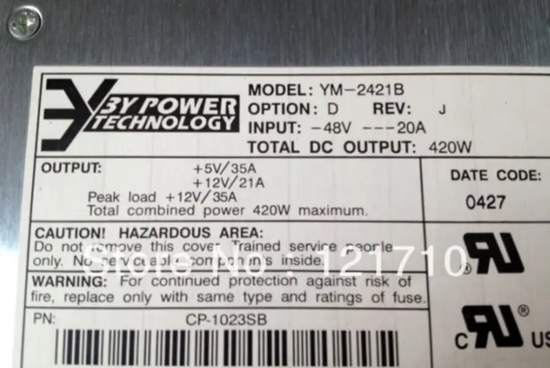 SUN AC電源 YM-2421B CP-1023SB 370-6798-01 SUN StorEdge SE 3300 3100 3510 産業用マザーボード用