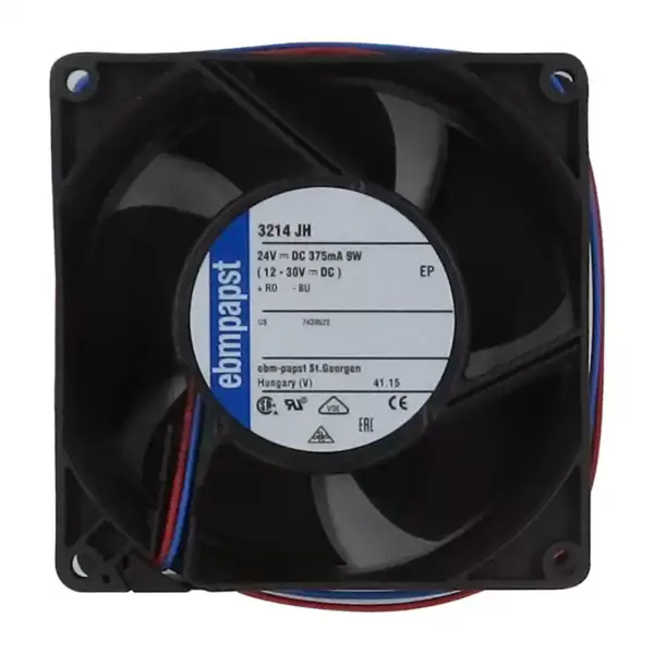 size 92 x 92 x 38mm 24 V DC air flow 146m3 / h 6800rpm 3214JH ebmpapst cooling fan Communication equipment