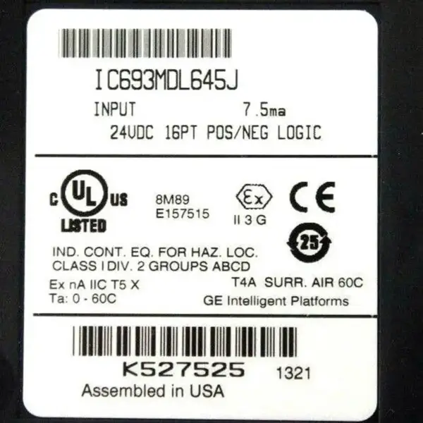 ジーファナック ic693mdl645j