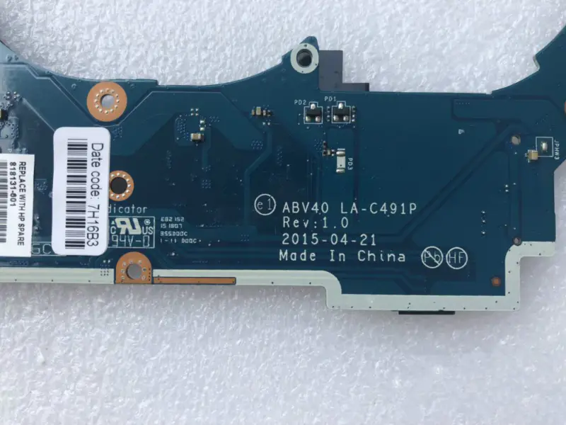 HP 818131-001 818131-501 818131-601 LA-C491P i5-5200U マザーボード