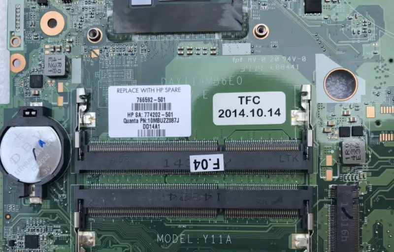 HP 766592-501 766592-601 766592-001 DAY11AMB6E0 i7-4510Uマザーボード付き