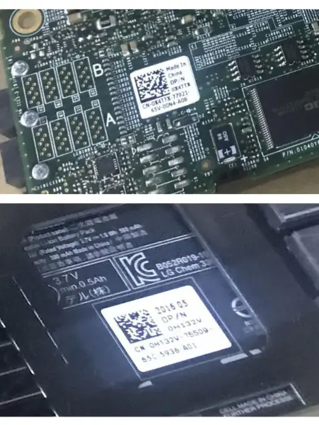 DELL PERC H730P X4TTX 2GB 12Gb/秒 0X4TTXアレイカード、バッテリー0H132V付き