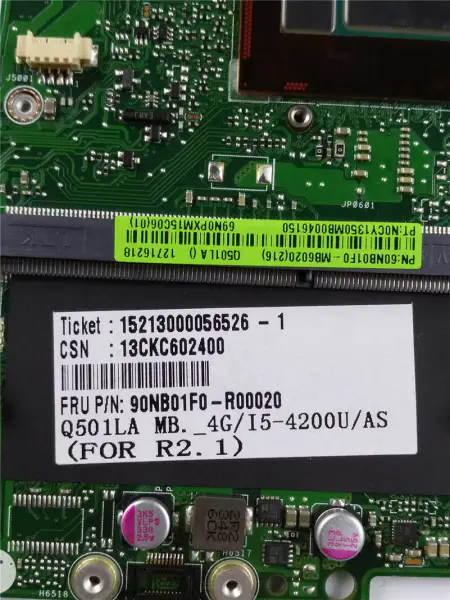 Asus 60NB01F0-MB6020 Q501LA ATXマザーボード