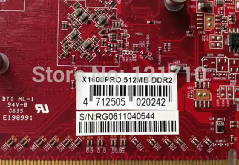 ディスプレイカード デュアルDVI出力 X1600 PRO 512MB DDR2 産業用マザーボード