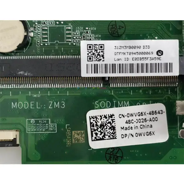 Dell 0WVG6X 11 3043 3152 3157 ATXマザーボード
