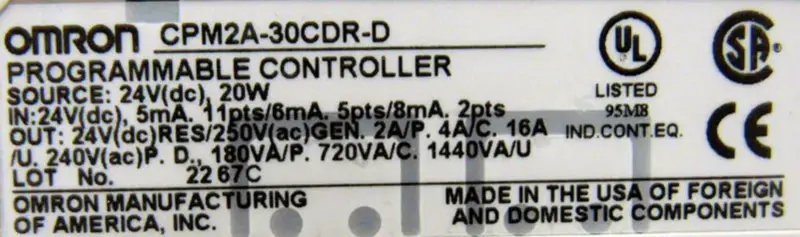 オムロンCPM2A-30CDR-D