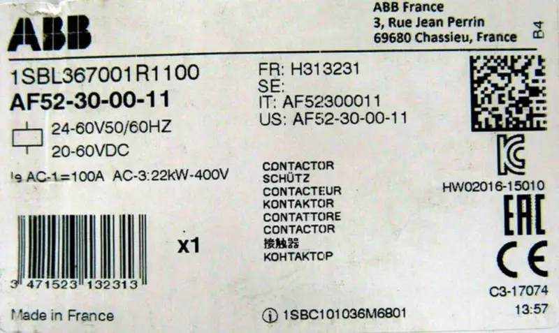 ABB AF52-30-00-11 PLCモジュール