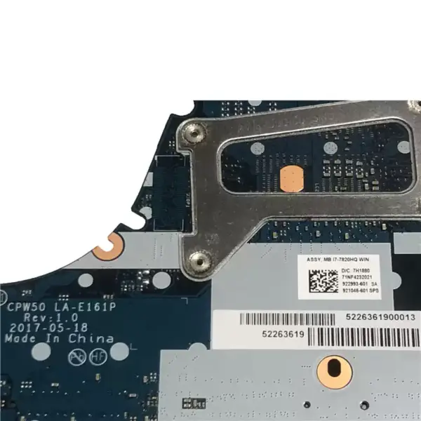 HP ZBook 15 G4 921048-001 921048-501 921048-601 LA-E161P マザーボード