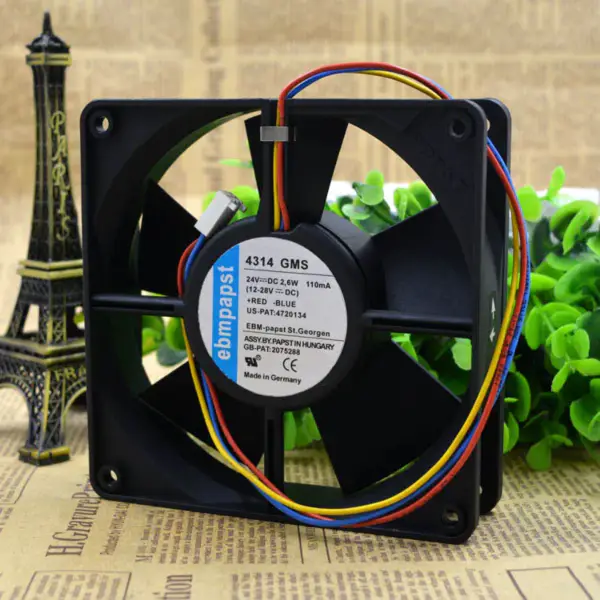 ebmpapst TYP 4314GMS 24V 2.6W 120*120*323-ワイヤーファン