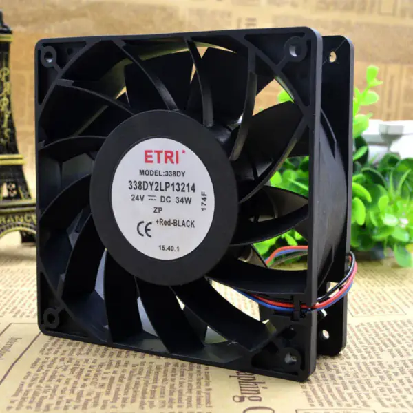 ETRI 338DY 2LP13214 24V 34W 12038 12CM 24V ファン