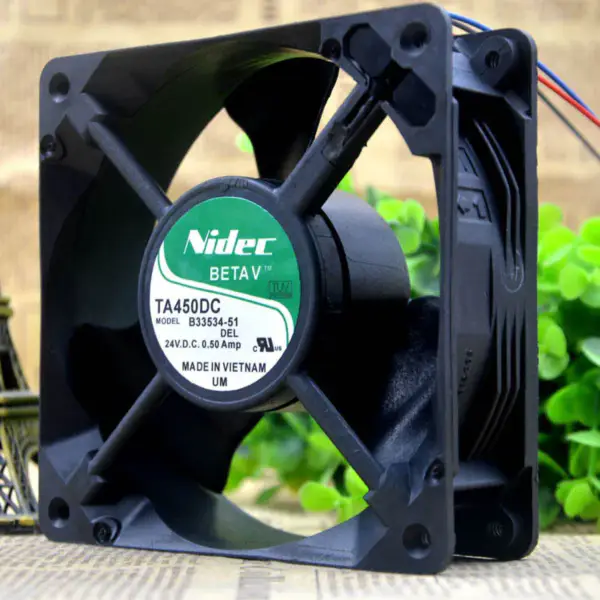 NIDEC 24V 0.50A 12038 TA450DC B33534-51 ファン