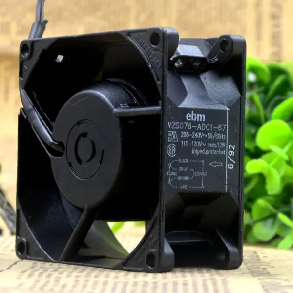 ebm W2S076-AD01-67 8CM 8038 208-240V/110-120V ファン