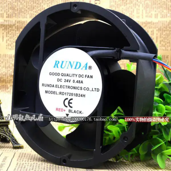 RUNDA RD17251B24H 24V 0.48A 17CMファン