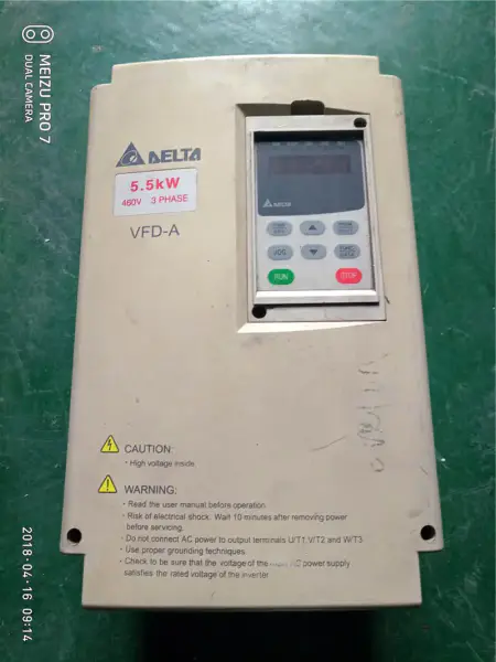 デルタVFD-AシリーズVFD055A43B 380v 5.5kw