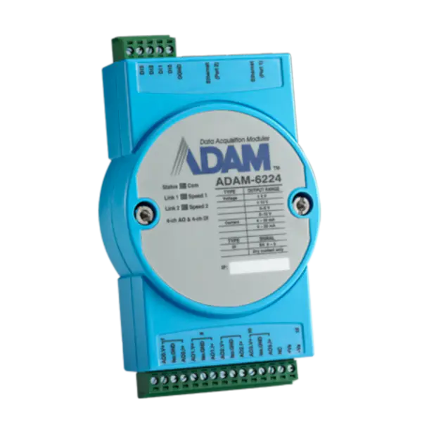 アドバンテック ADAM-6224-AE 4チャンネル絶縁アナログ出力 Modbus TCPモジュール