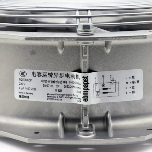 W2E250-HJ52-06 280*280*80mm 230V Full Metal High Temperature Rittal Cabinet Cooling Fan Wind Power