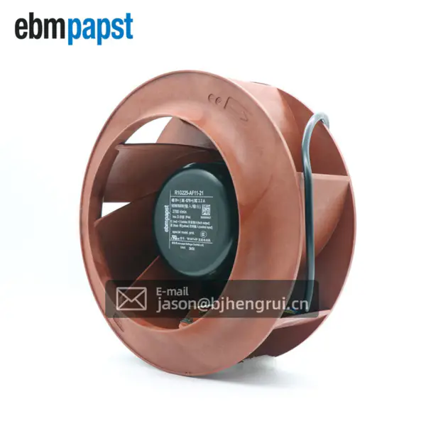 Ebmpapst R1G225-AF11-21 225mm 95W 2.2A EC の後方に曲げられた遠心ネットワーク キャビネットの冷却ファン
