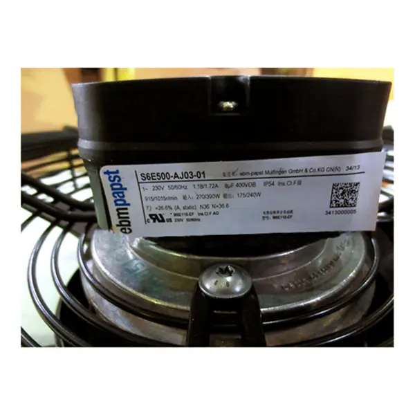 ebmpapst S6E500-AJ03-01 230V 270W 915RPM 1.18A 500mm Outer Rotor Fan A6E500-AJ03-01