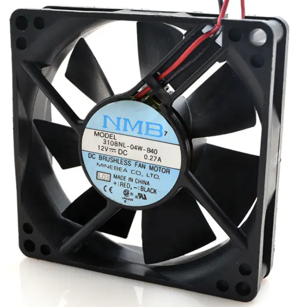 NMB 3108NL-04W-B40 DC 12V 0.19A 80*80*20mm のシャーシの冷却ファン