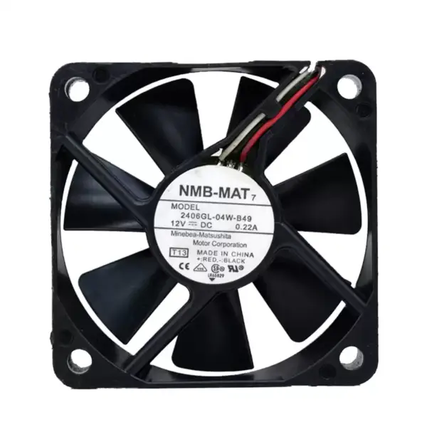 NMB FAN 2406GL-04W-B49 DC 12V 0.22A 60*60*15mm