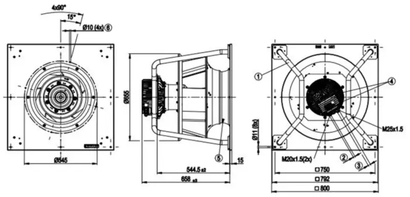 Ebmpapst K3G560-PC04-01ファン