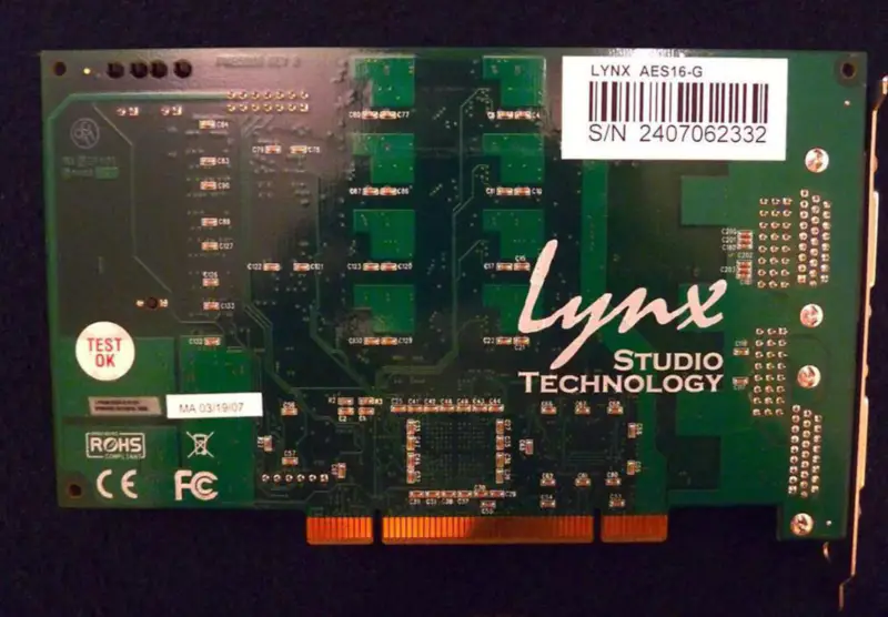 LYNX AES16 プロフェッショナルサウンドカード PCI Gインターフェース