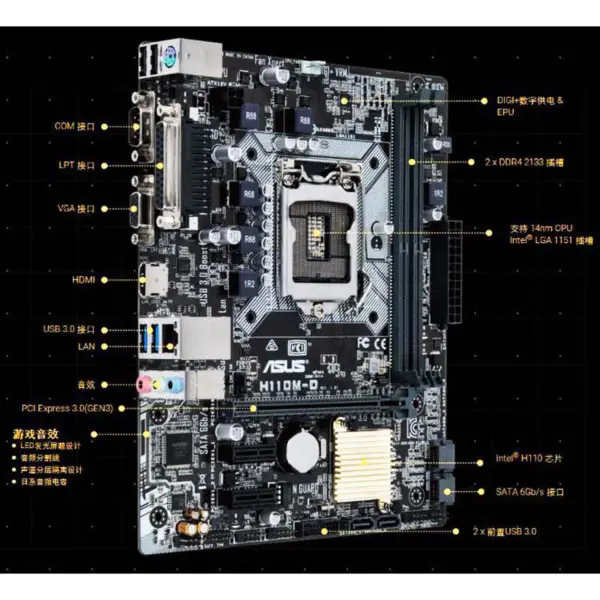 Asus H110m-d用H110マザーボード
