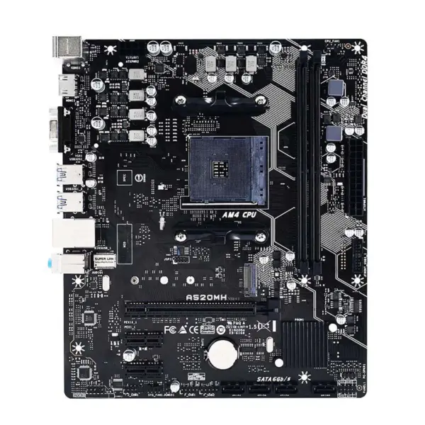 Biostar のマザーボード A520 ソケット Am4 64gb Ddr4 M.2 Micro Atx のための A520mh