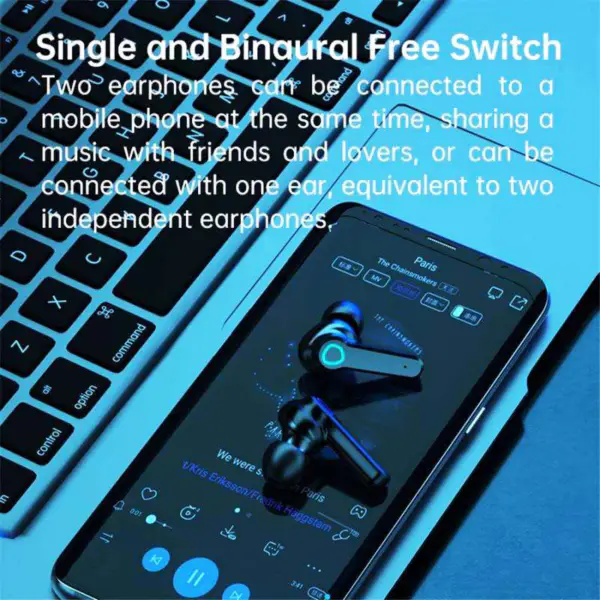 Amazons の熱い販売の M19 Tws 5.0 のスポーツのイヤホーンのマイクロフォンが付いている騒音の取り消しのイヤホーンの無線 Bt 5.1 のイヤホーンのヘッドホーン