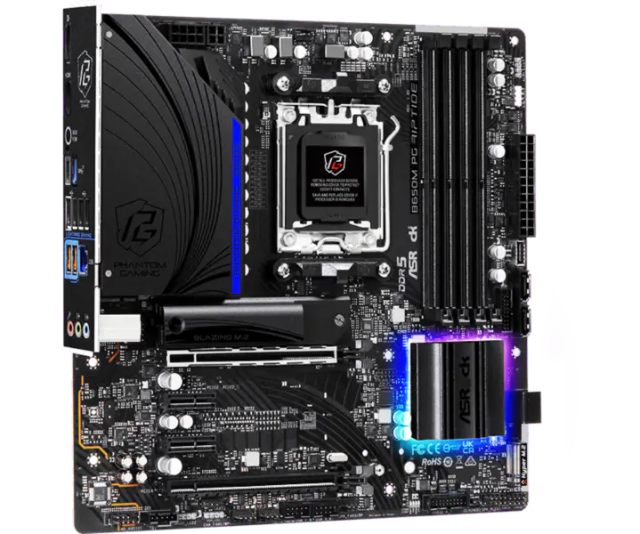 AsRock M-atxマザーボードB650e Steel Legend Wifi Ddr5 Am5 サポートCPU 7950x 7900x 7700x 7600x