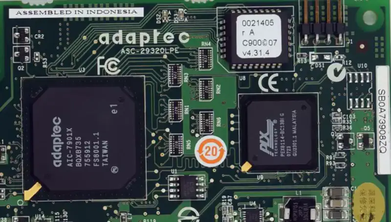 Adaptec ASC-29320LPE SCSI Low Profile Card 産業用マザーボード