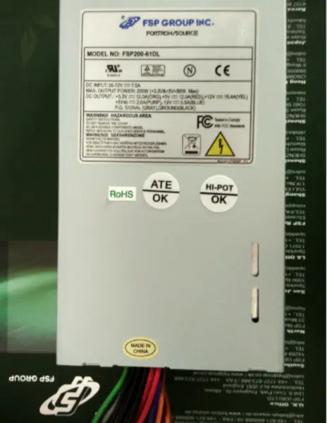 1U FLEX DC 電源 FSP200-61DL 36V-72VDC 入力