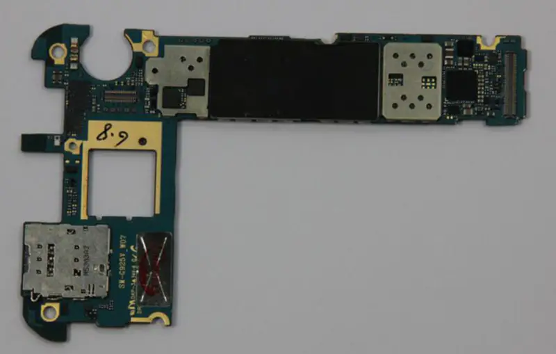 サムスンギャラクシーS6エッジG925Aマザーボードは、チップと32ギガバイトのロックを解除