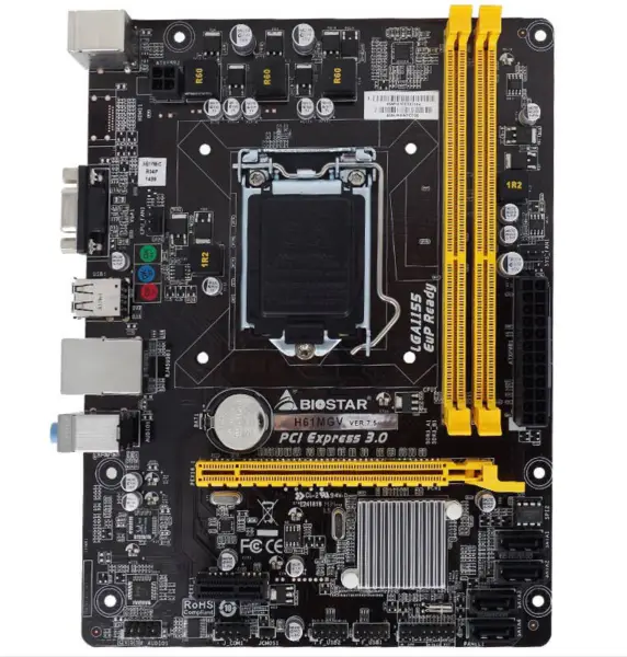 Biostar H61MGV マザーボード H61 LGA1155 全固体