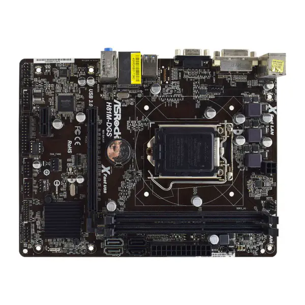 ASRock H81M-DGS R2.0 マザーボード LGA1150 DDR3 16GB (サイズ: 17.3*22.6)