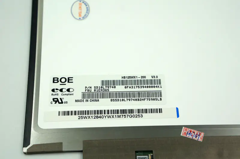12.5 HP EliteBook 820 LCDスクリーンのためのインチBOE LCD LP125WH2 TPB1 HB125WX1-100 HB125WX1-200 30pin