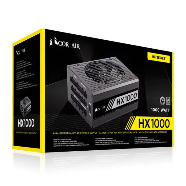Cors Air Power 1000w Hx1000 デスクトップ電源 80plus Platinum アクティブ Pfc フルモジュール Pcie5 サポート 4090