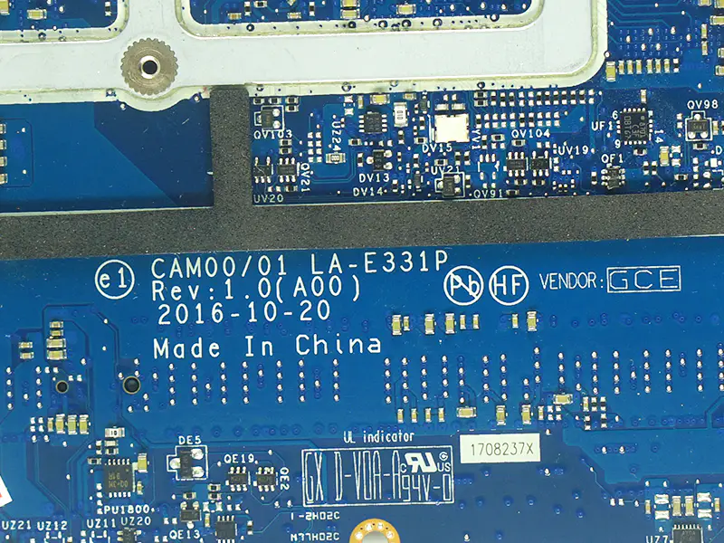 Dell XPS 15 9560 CAM00/01 LA-E331P CN-0YV12N 0YV12N YV12Nマザーボード