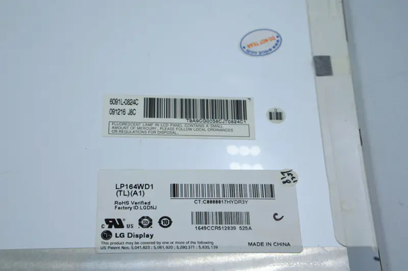 LG LP164WD1-TLA1 LCDパネル