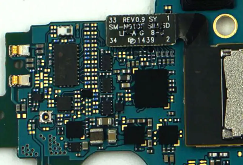 サムスンギャラクシーノート4 N910Fマザーボード