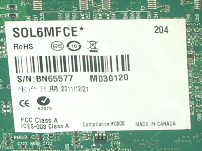 Matrox SOL6MFCE Y7239-0201 画像収集カード
