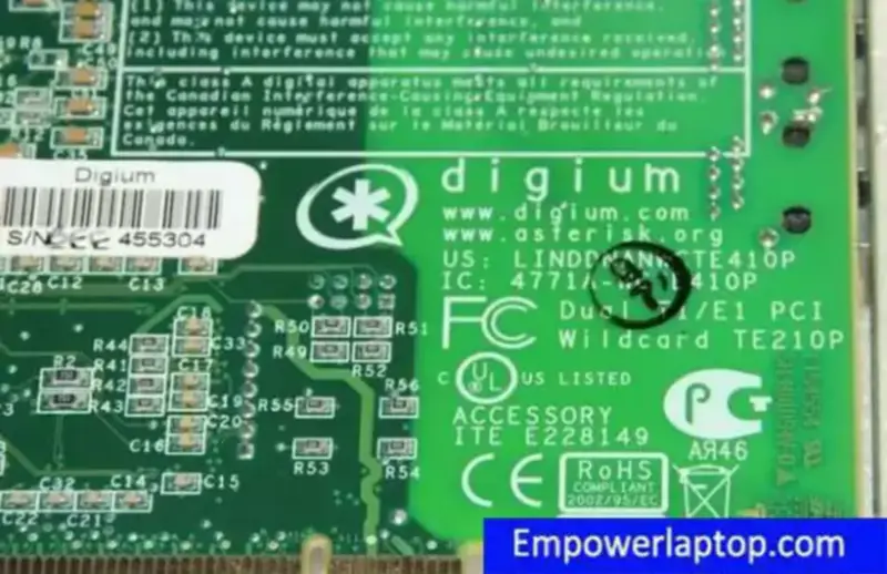 DIGIUM TE210P DUAI T1/E1 PCI インターフェース PCI ワイルドカード産業用マザーボード