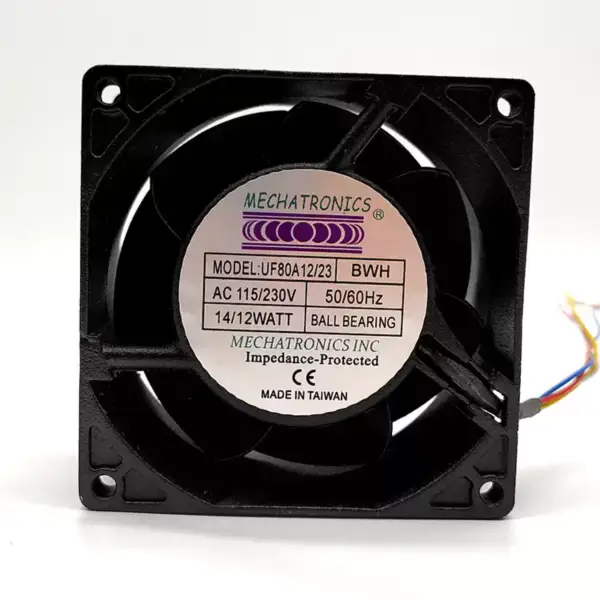 メカトロニクス UF80A12/23-BWH 115/230V 14/12W 8cm 4線式ABソフトスタートキャビネットACファン