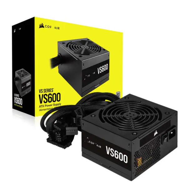 Cors Air Power Pc 電源 Vs600 600w Atx 電源 80 Plus コンパクトサイズ低ノイズ 12cm ファン Rps0038