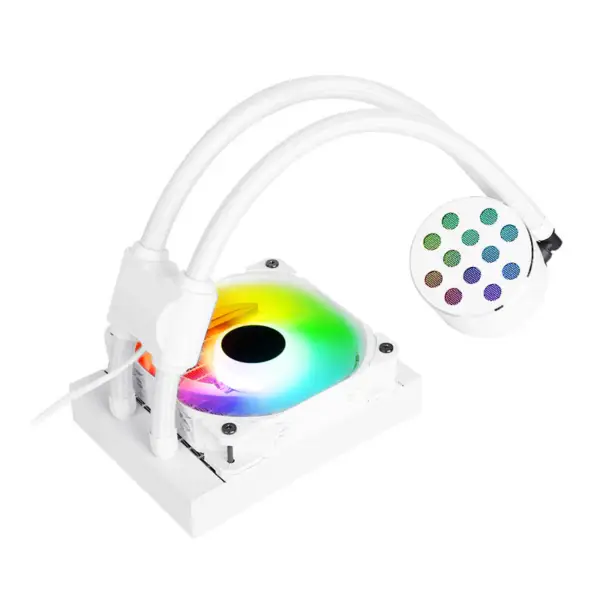 低雑音ポンプが付いている Sama 12cm Aio Cpu のクーラーのラジエーターの銅の表示水液体の冷却 Pc Cpu のクーラー Rgb の白熱