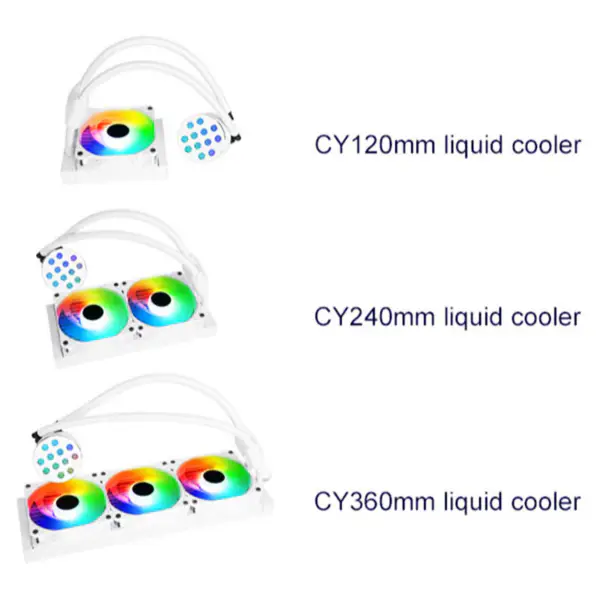Sama 240mm のラジエーターの虹 Pc Para Cpu Rgb の液体のクーラー ブロック コンピュータ Cpu 水クーラーおよび Pc Cpu のための冷却ファン システム